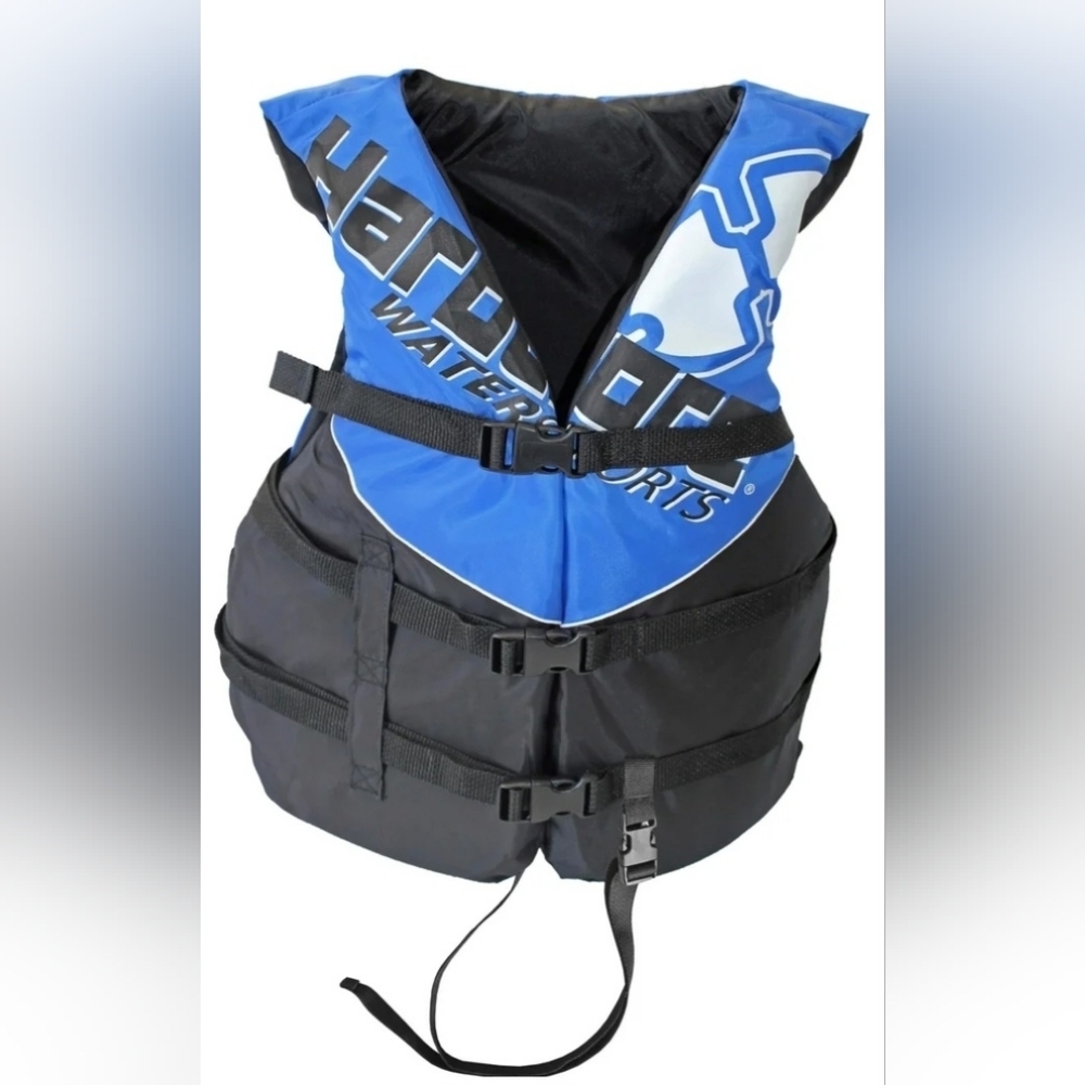 Kids HARDCORE WATER SPORTS Blue and Black Life Vest